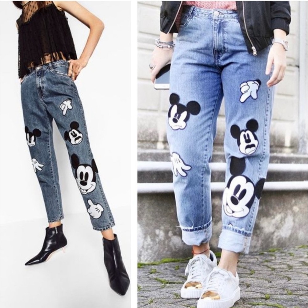 Zara Disney Mickey Mouse Jeans